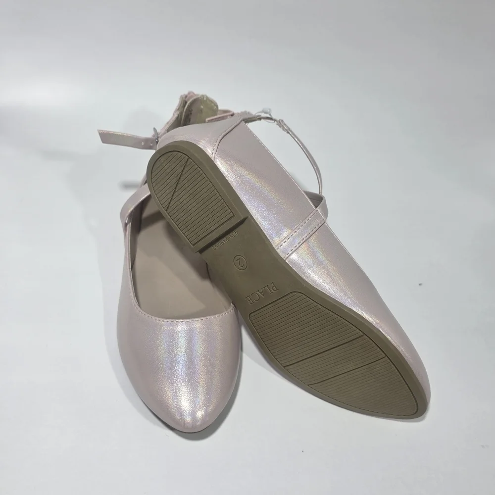 Place Pink Iridescent Kids Dress Shoes